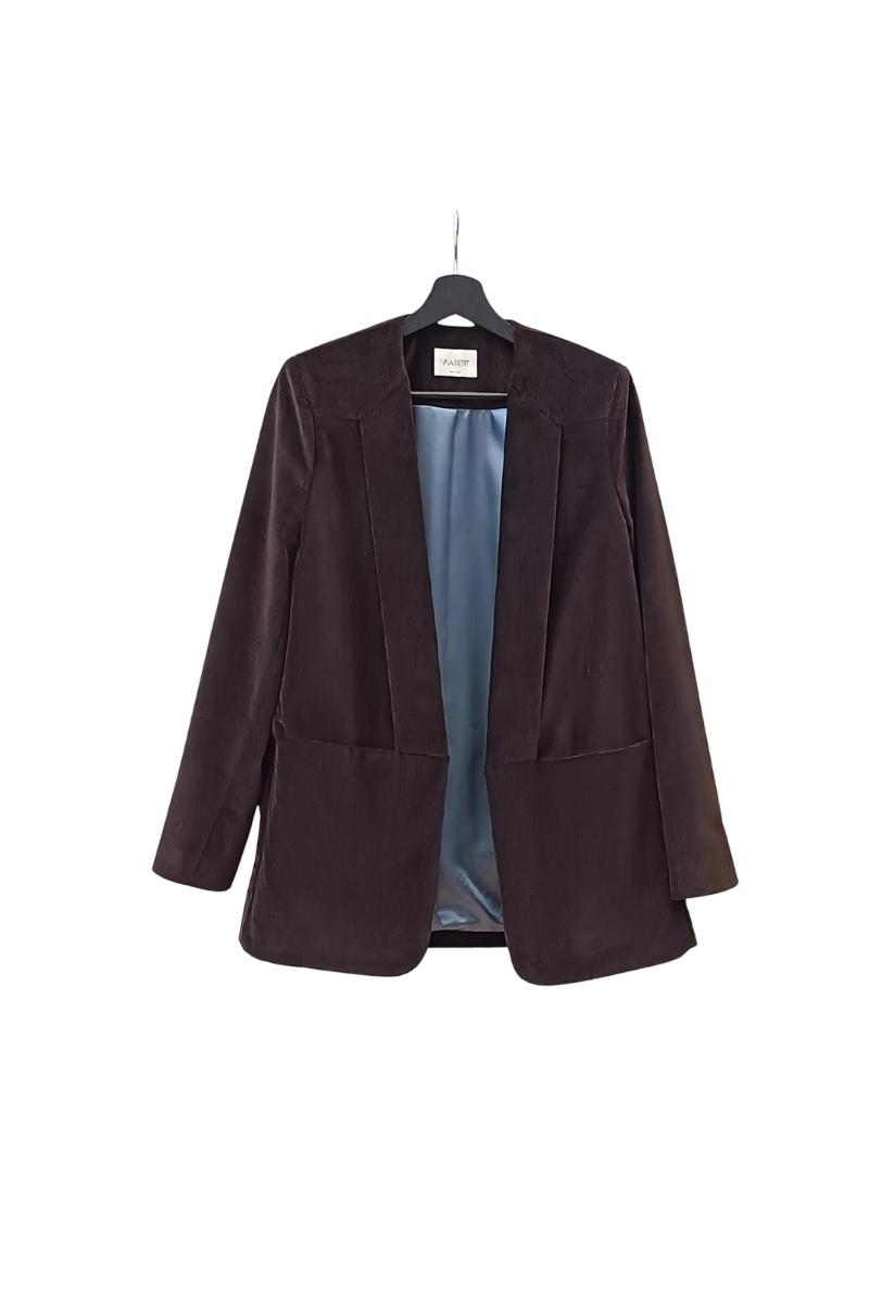 Blazer in velluto testa di moro