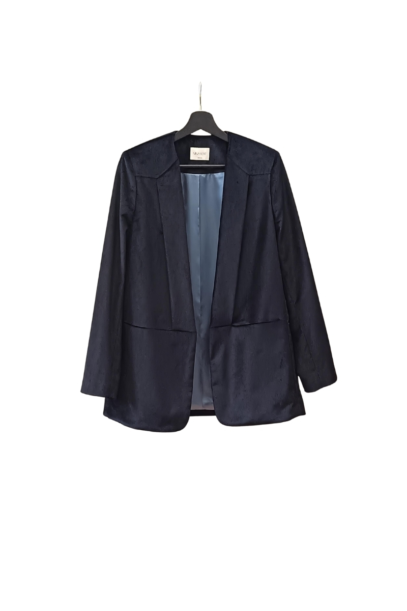 Blazer in velluto nero
