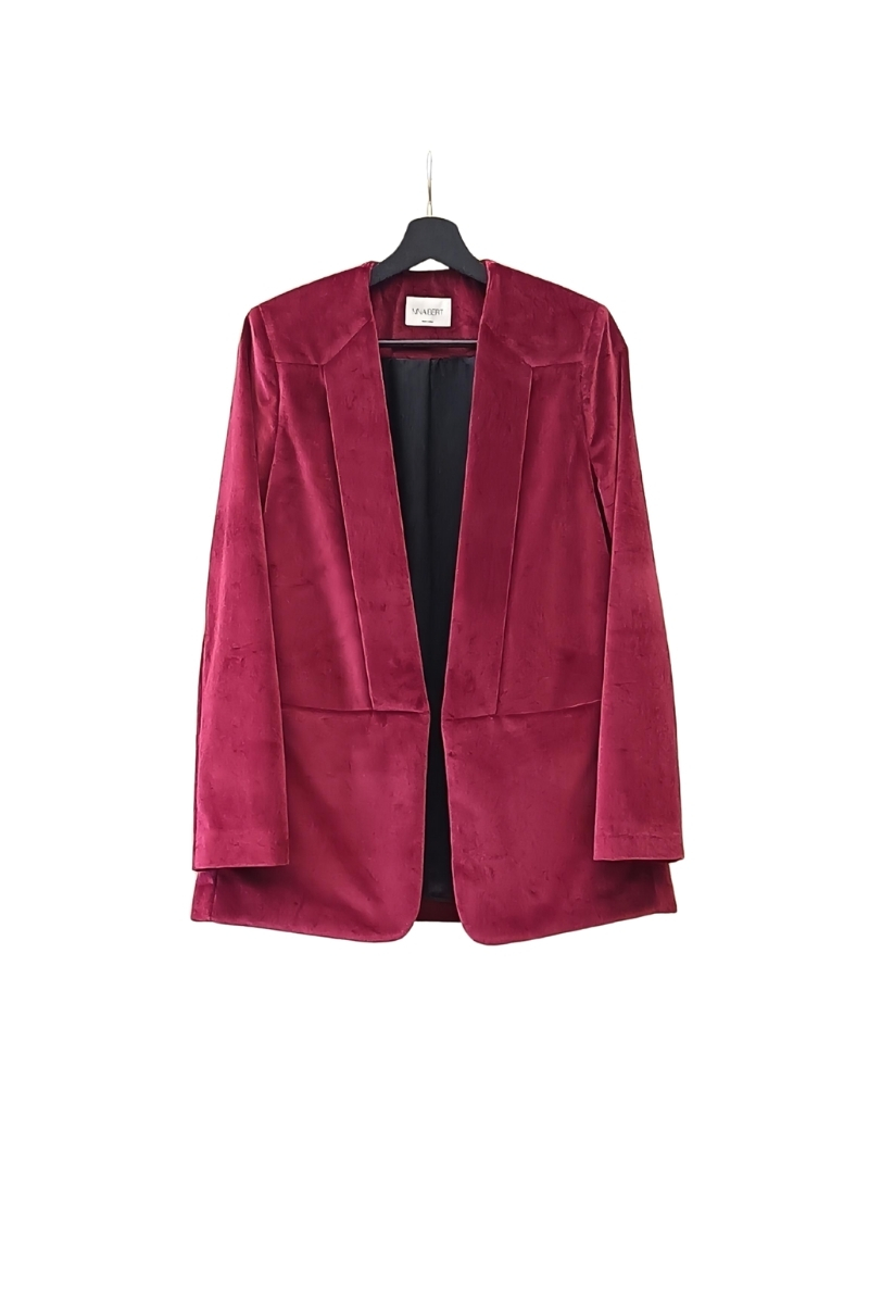 Blazer in velluto ciliegia