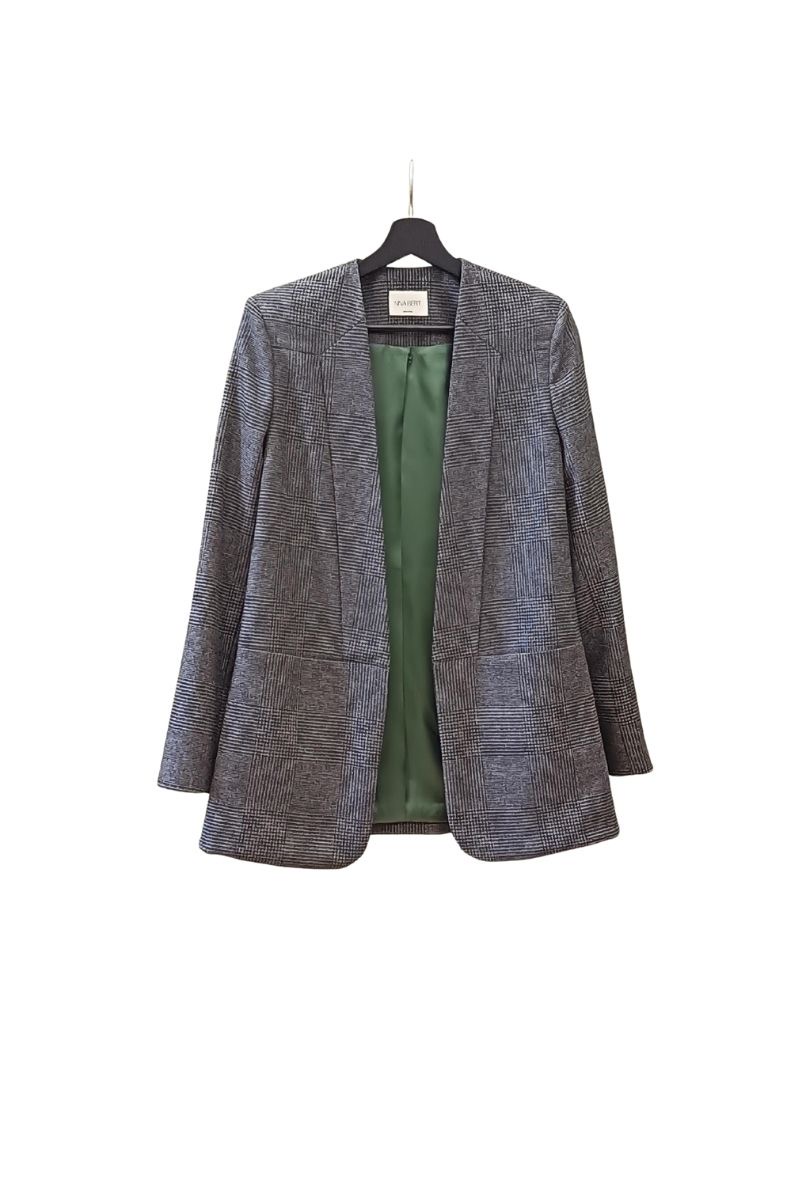 Blazer in lana Principe di Galles