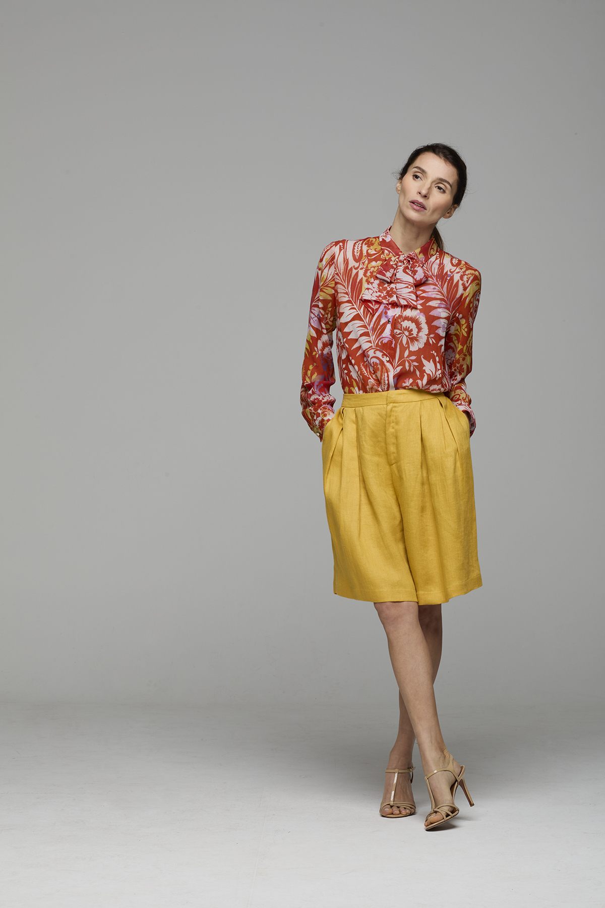 Camicia in seta stampata