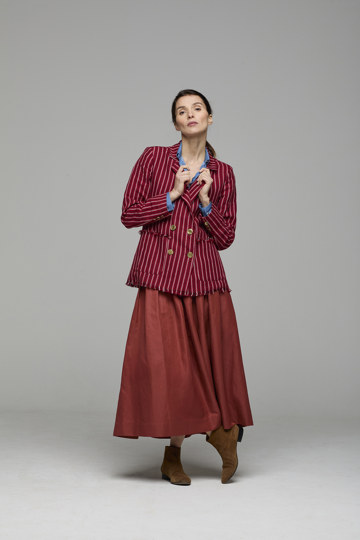 Blazer sfiancato in cotone